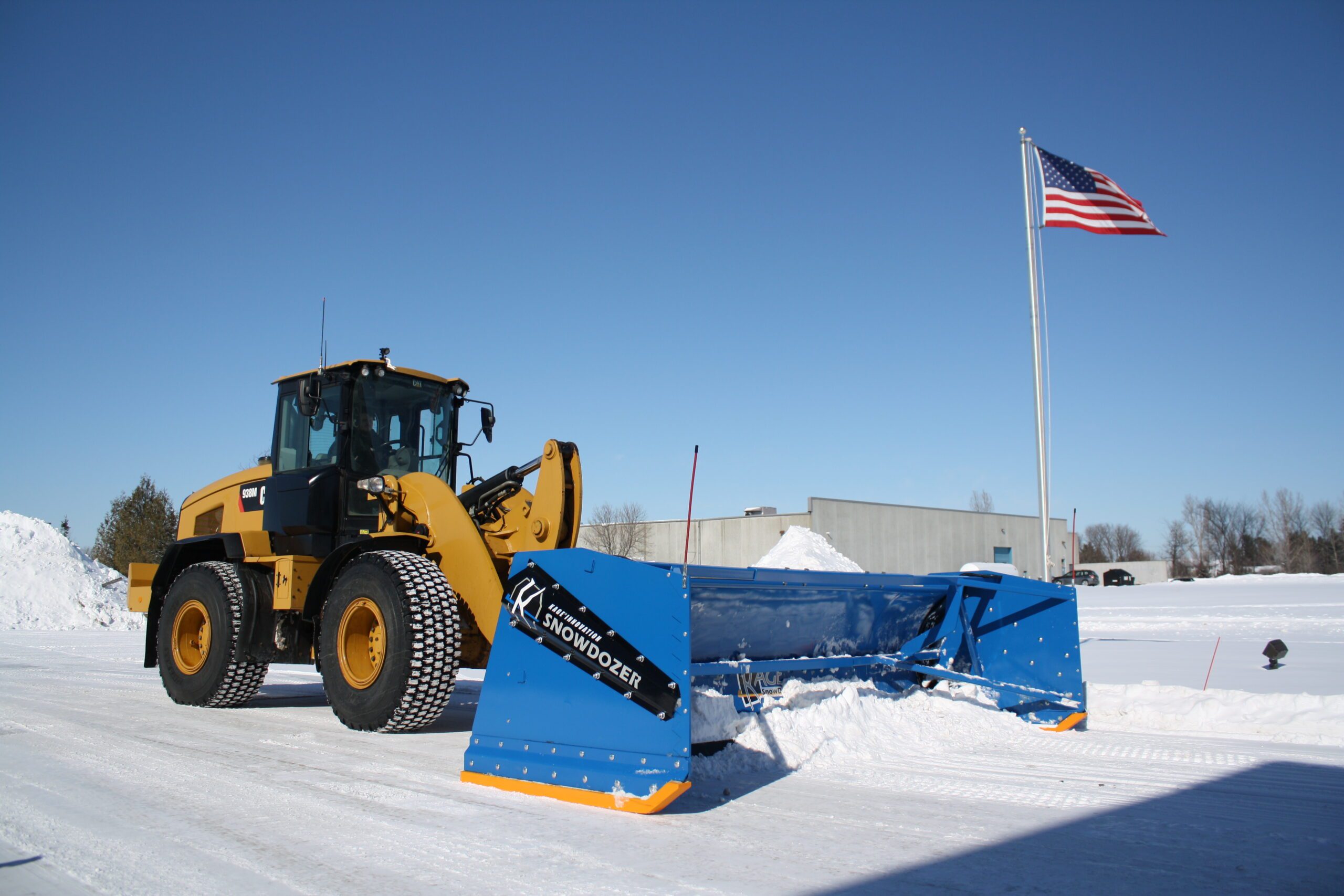 Large blue containment plow