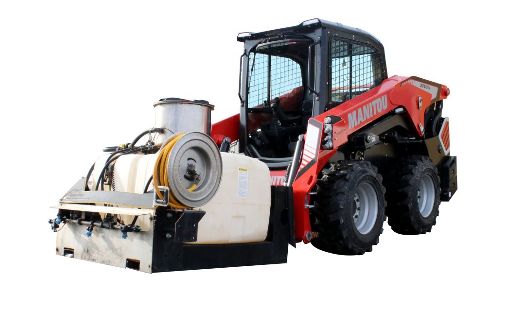 Liquid Rage Commercial Weed Sprayer on Manitou Skid Steer