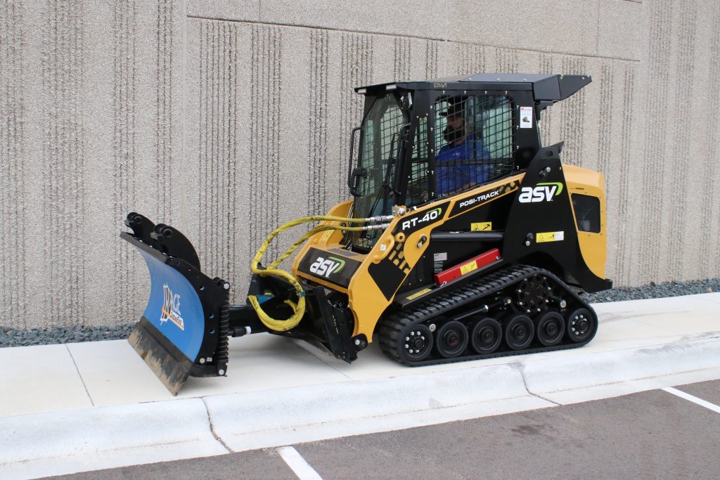 ASV Mini Skid Steer Snow Plow Attachment