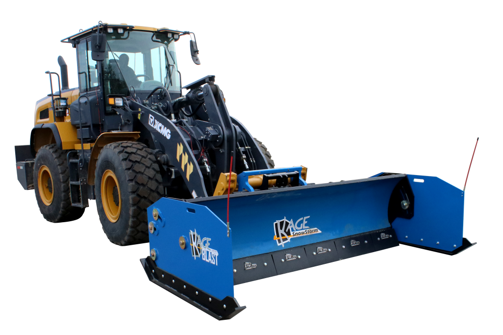 SnowStorm BLAST Steel Shoe Snow Pusher for Wheel Loaders