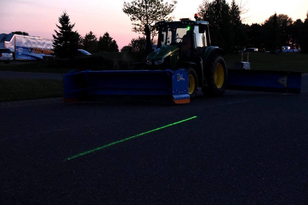 Eye Safe Laser Mounted to a Tractor Windshield