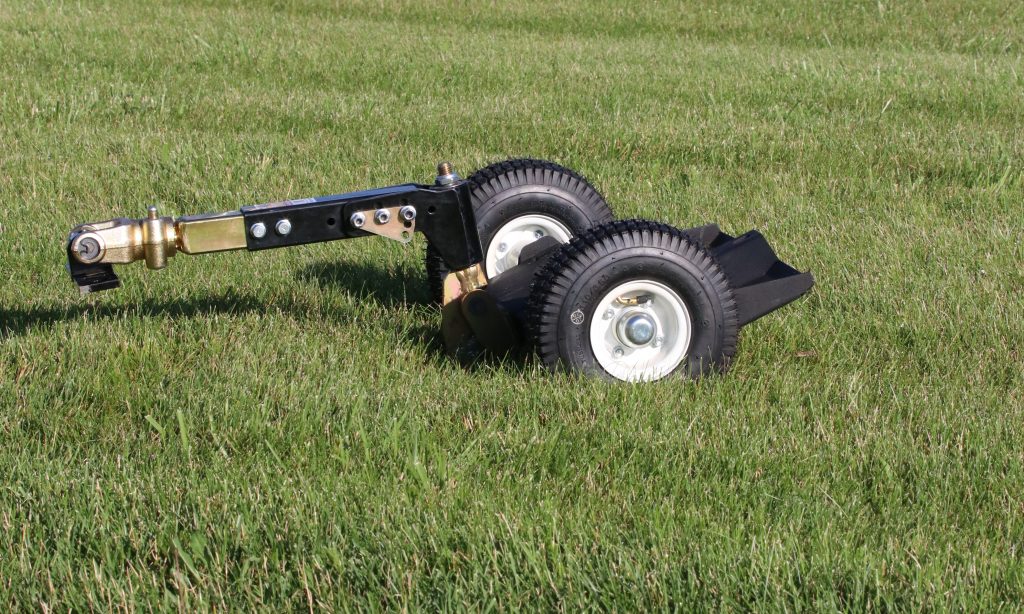 Wheel Kaddy 360 mower sulky with 10 inch tires