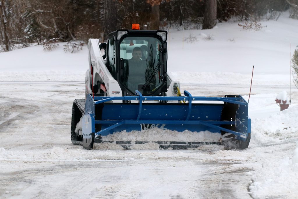 snow plow for compact track loader