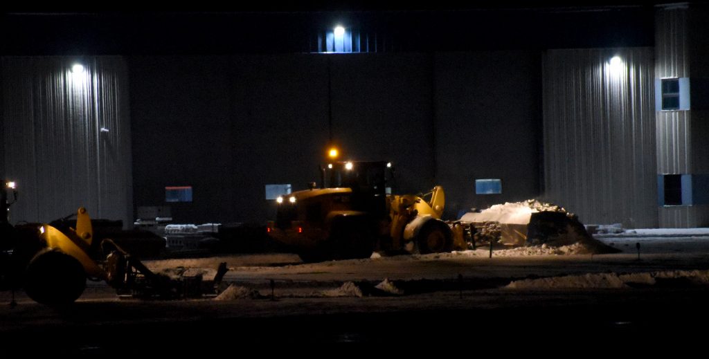 SnowStorm and SnowDozer Clearing Airport Hangar Area